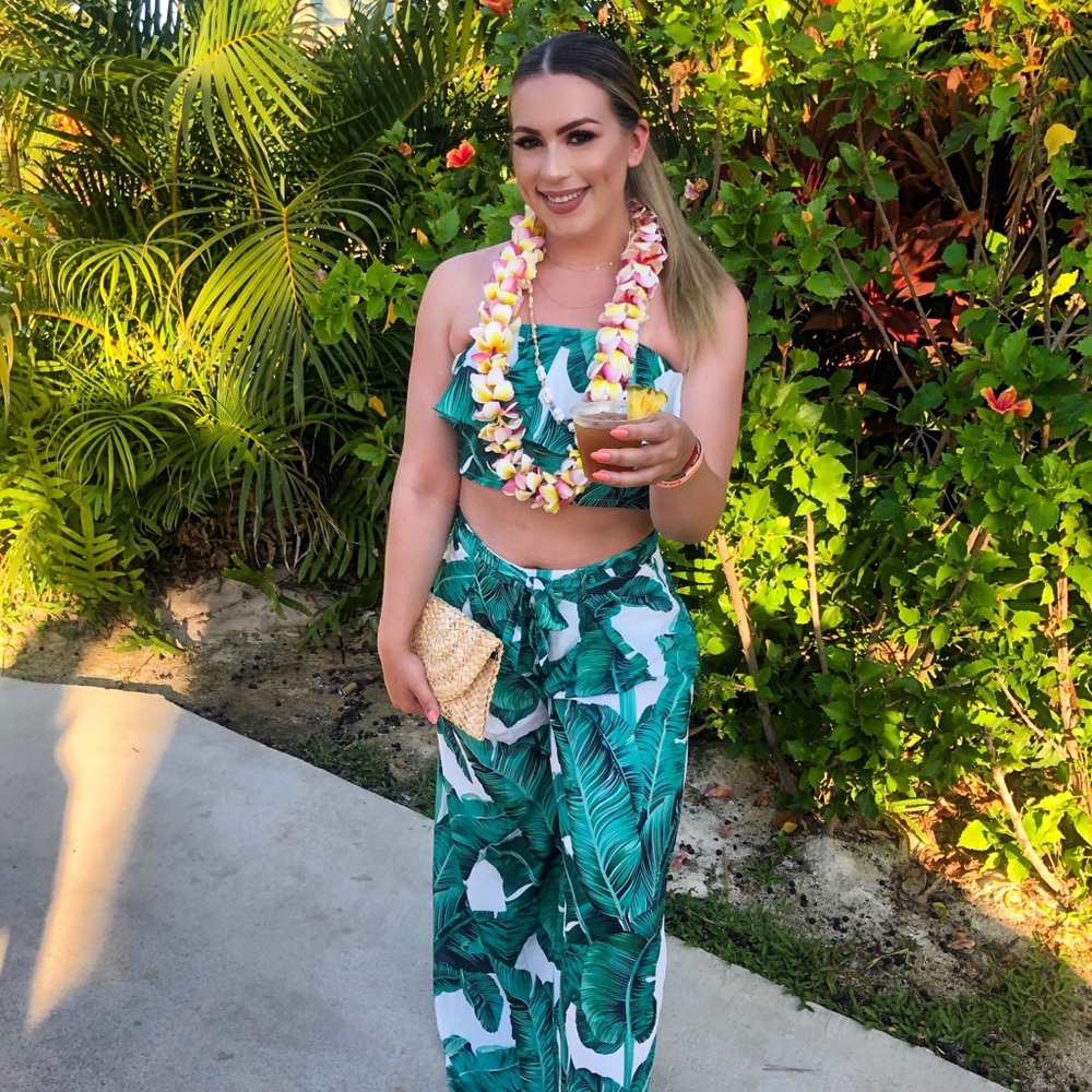 2 piece matching pants and top set